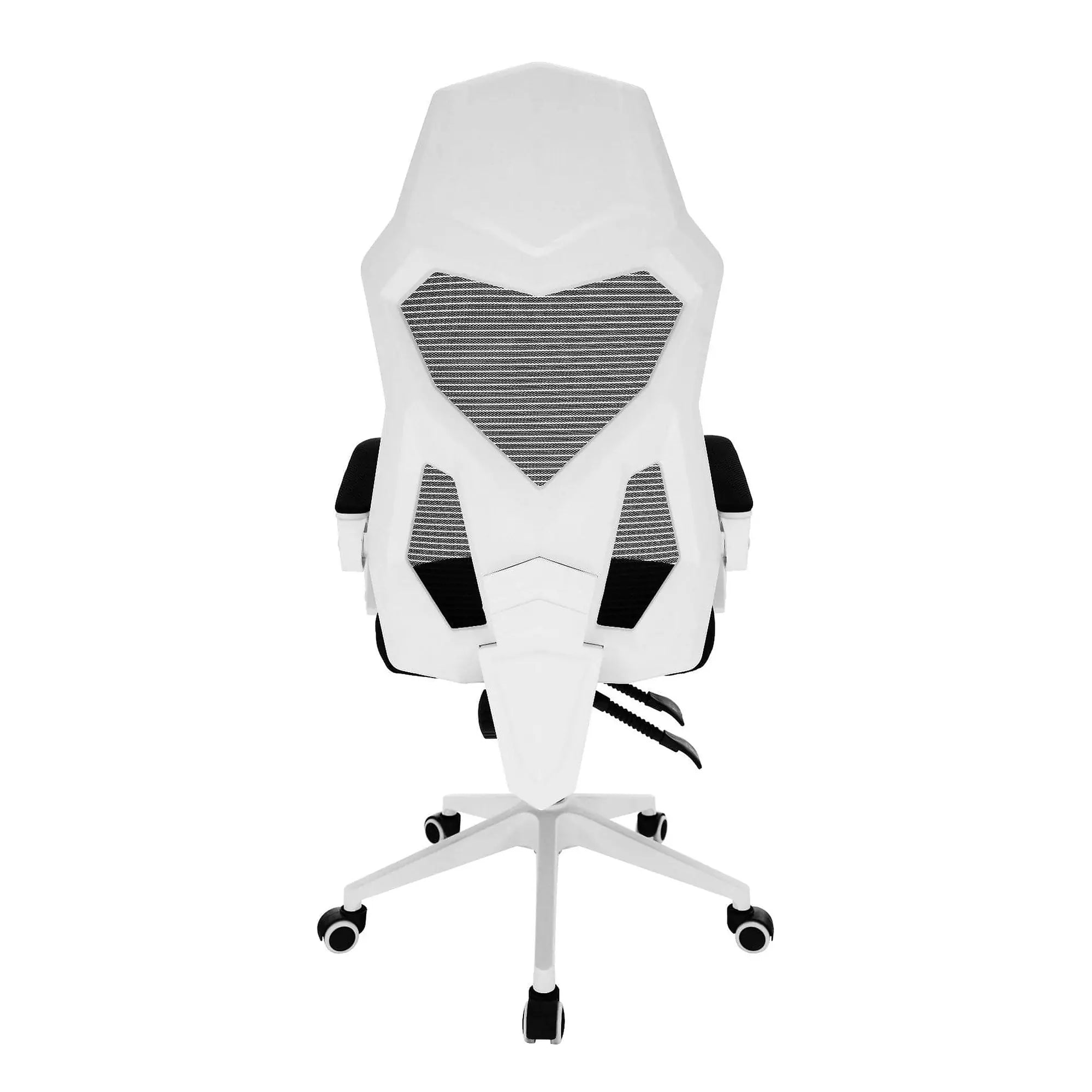 Scaun gaming YOKO, negru/alb, material textil/plastic, 60x65x113/123 cm