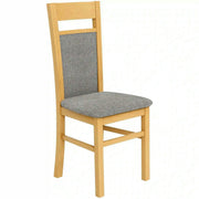Scaun GERARD 2, gri/stejar honey, stofa clasica/lemn de fag, 44x55x97 cm