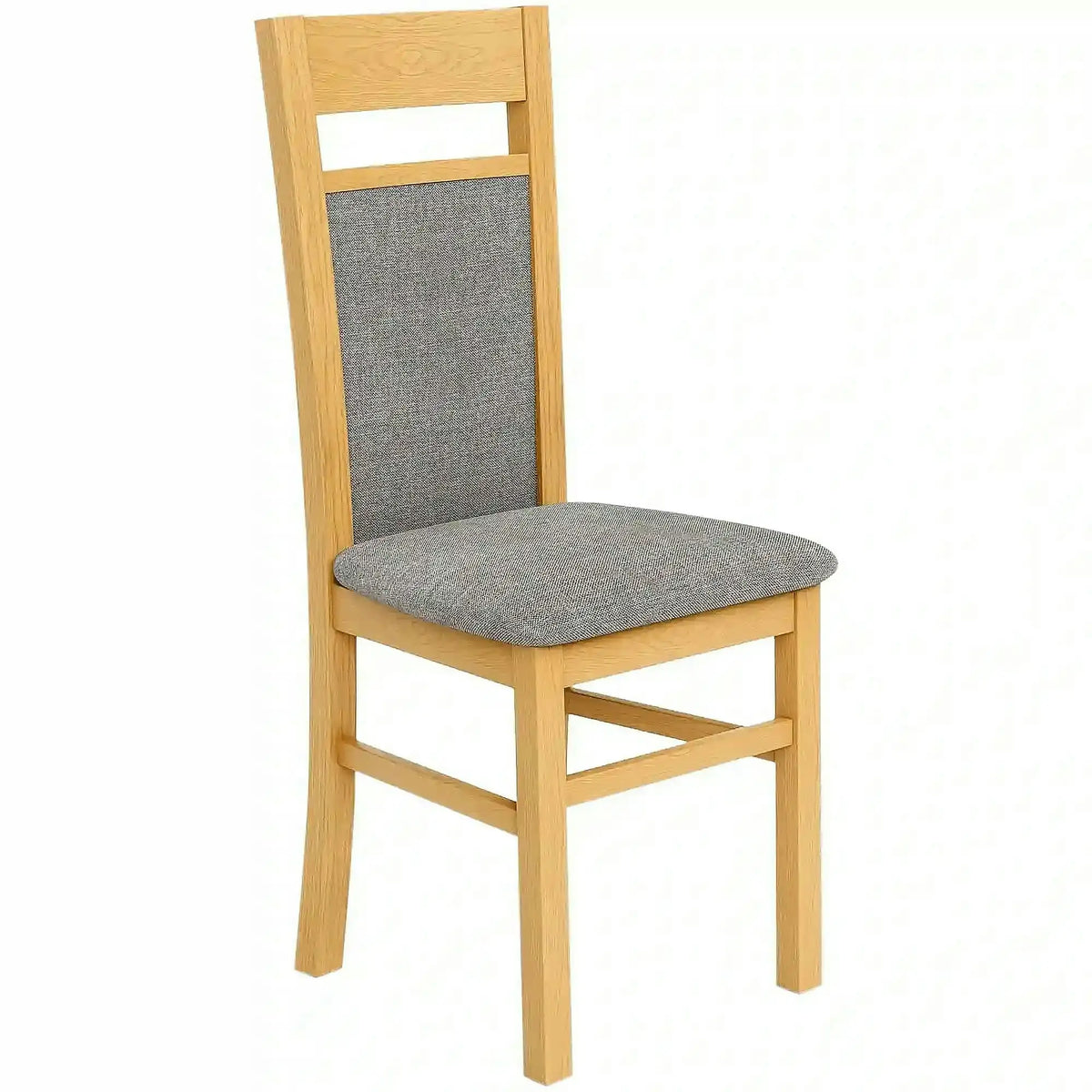Scaun GERARD 2, gri/stejar honey, stofa clasica/lemn de fag, 44x55x97 cm