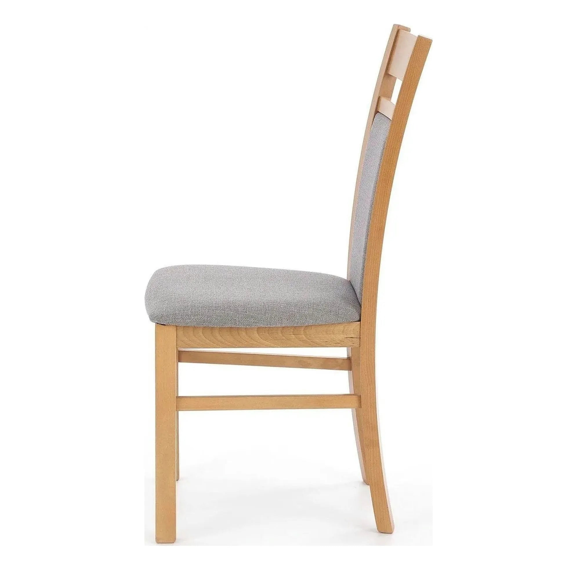 Scaun GERARD 2, gri/stejar honey, stofa clasica/lemn de fag, 44x55x97 cm