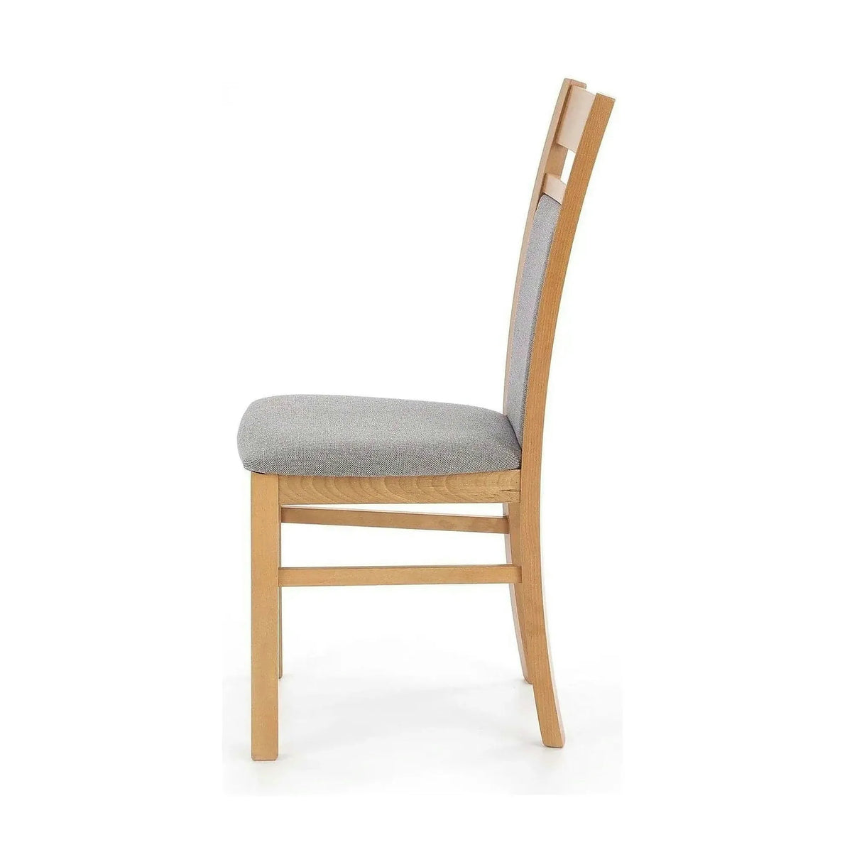 Scaun GERARD 2, gri/stejar honey, stofa clasica/lemn de fag, 44x55x97 cm