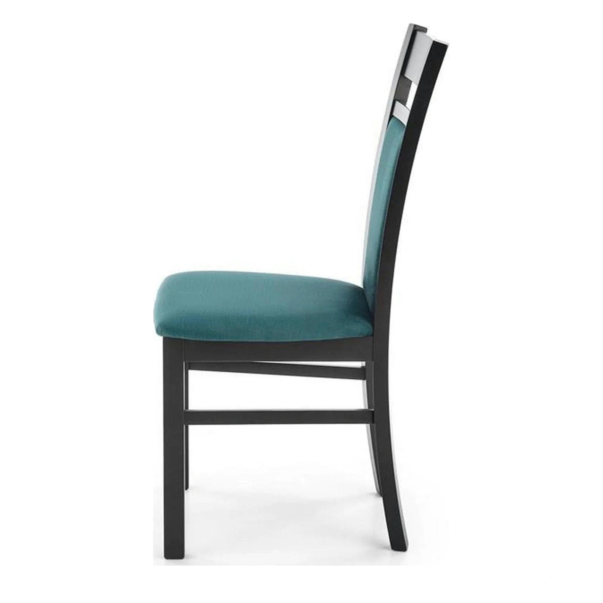 Scaun Gerard 2, negru/verde, stofa catifelata/lemn de fag, 44x55x97 cm