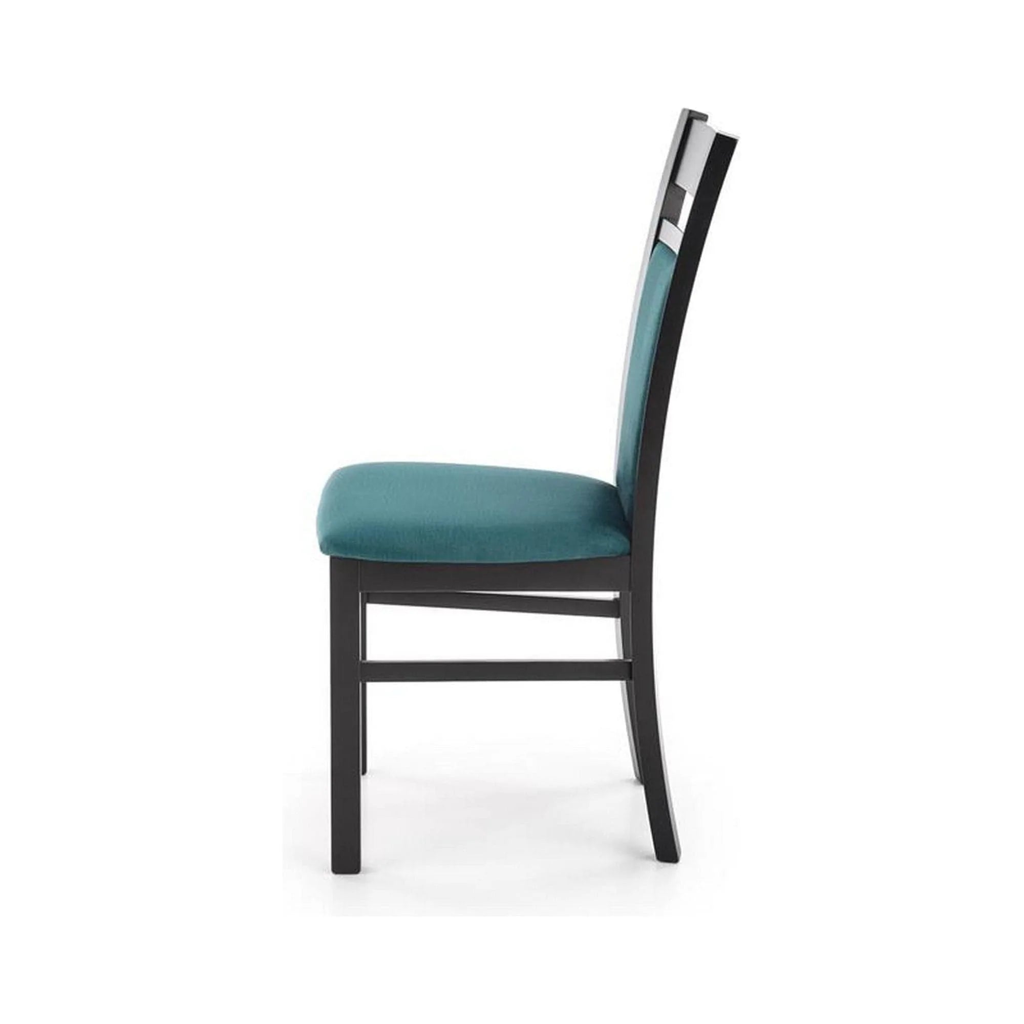 Scaun Gerard 2, negru/verde, stofa catifelata/lemn de fag, 44x55x97 cm