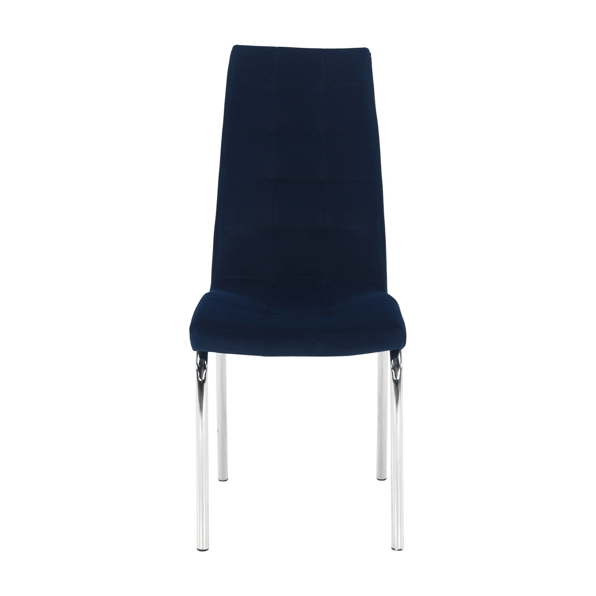 Scaun GERDA NEW, albastru, stofa clasica/metal, 42x58x103 cm