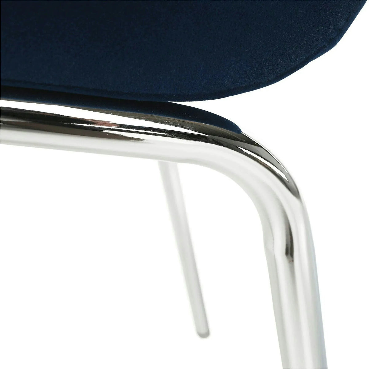 Scaun GERDA NEW, albastru, stofa clasica/metal, 42x58x103 cm