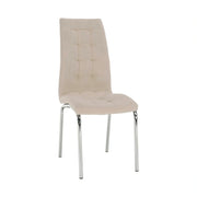 Scaun GERDA NEW, bej, stofa clasica/metal, 42x58x103 cm