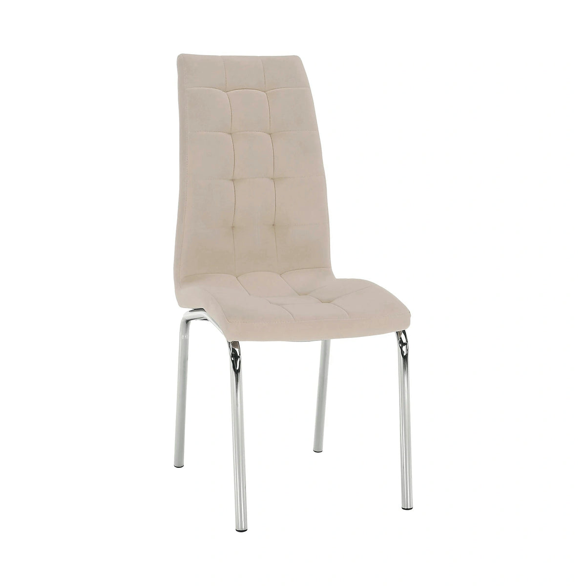 Scaun GERDA NEW, bej, stofa clasica/metal, 42x58x103 cm