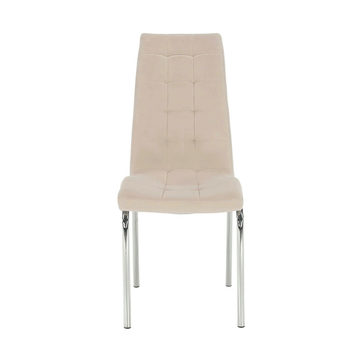 Scaun GERDA NEW, bej, stofa clasica/metal, 42x58x103 cm