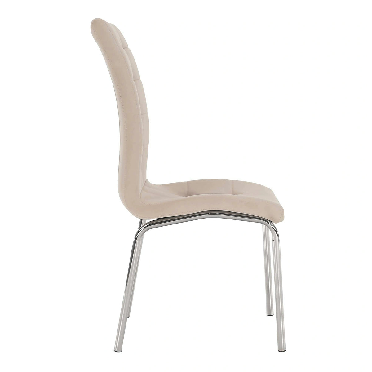Scaun GERDA NEW, bej, stofa clasica/metal, 42x58x103 cm