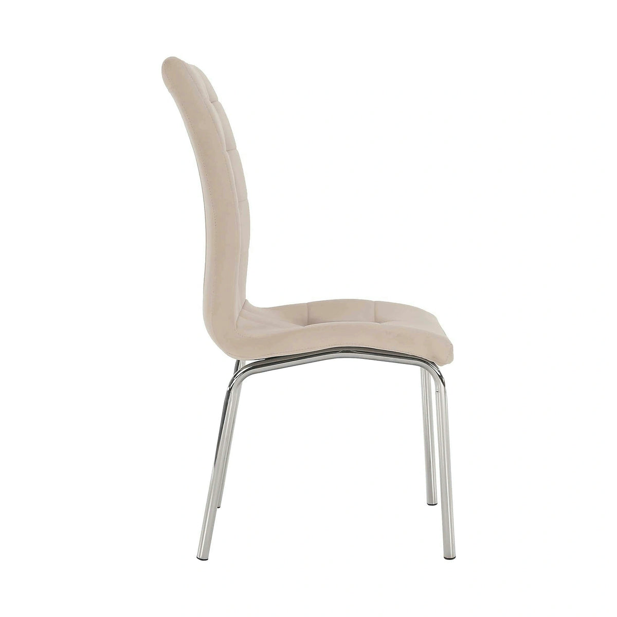 Scaun GERDA NEW, bej, stofa clasica/metal, 42x58x103 cm