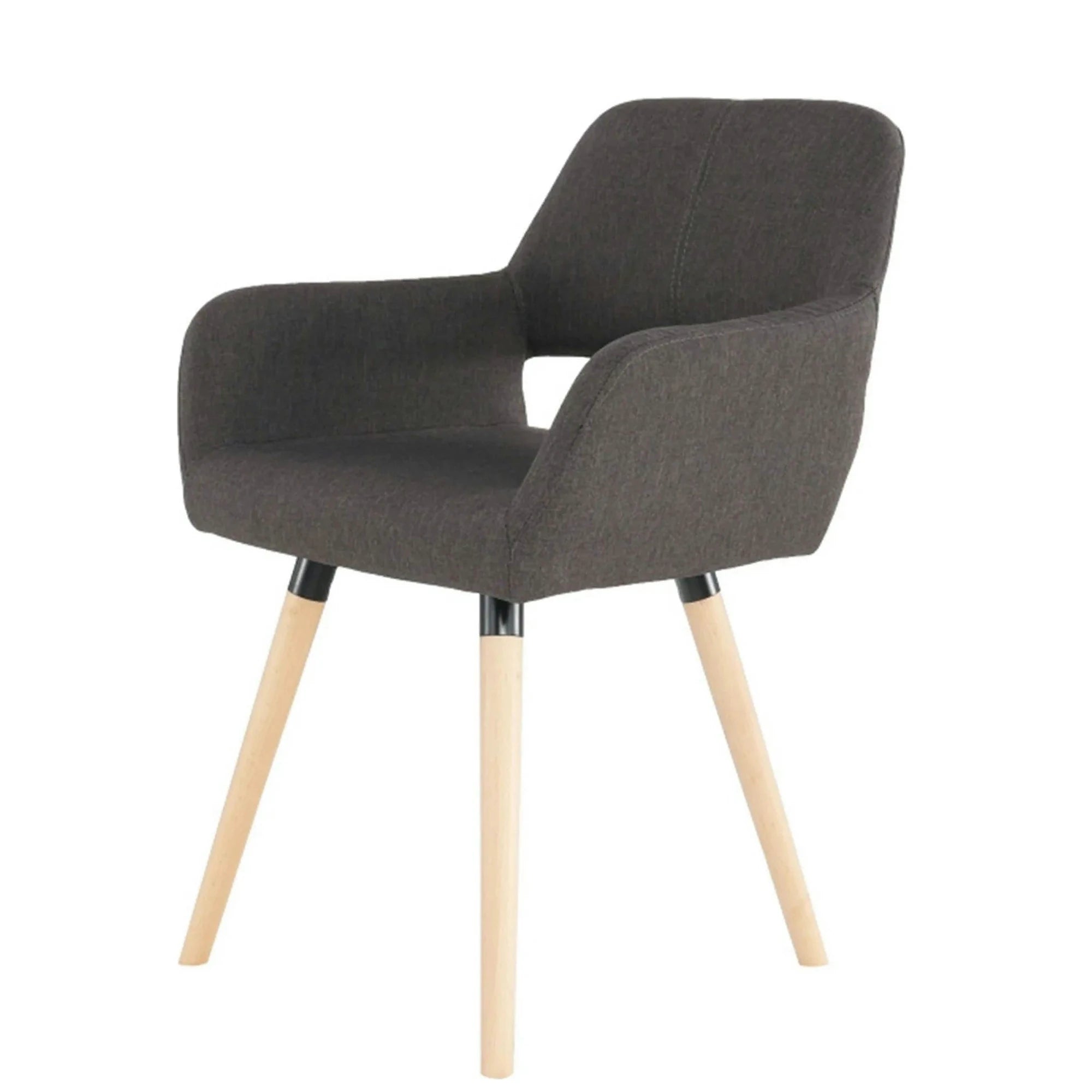 Scaun GODRIC, maro inchis, stofa clasica/lemn, 56x57x78 cm