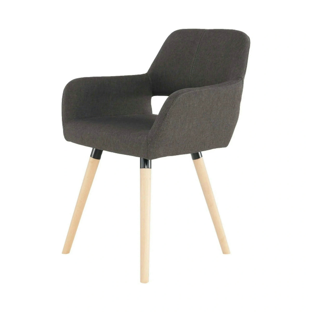 Scaun GODRIC, maro inchis, stofa clasica/lemn, 56x57x78 cm