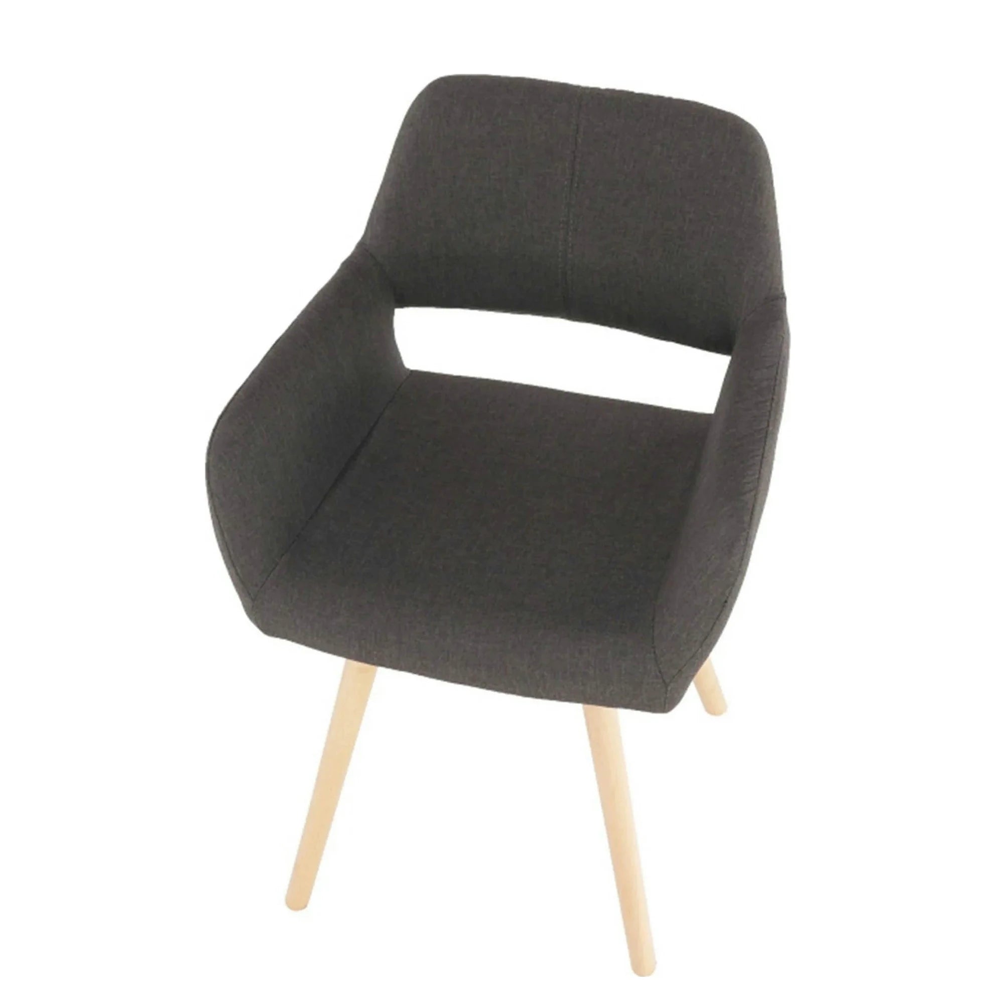 Scaun GODRIC, maro inchis, stofa clasica/lemn, 56x57x78 cm