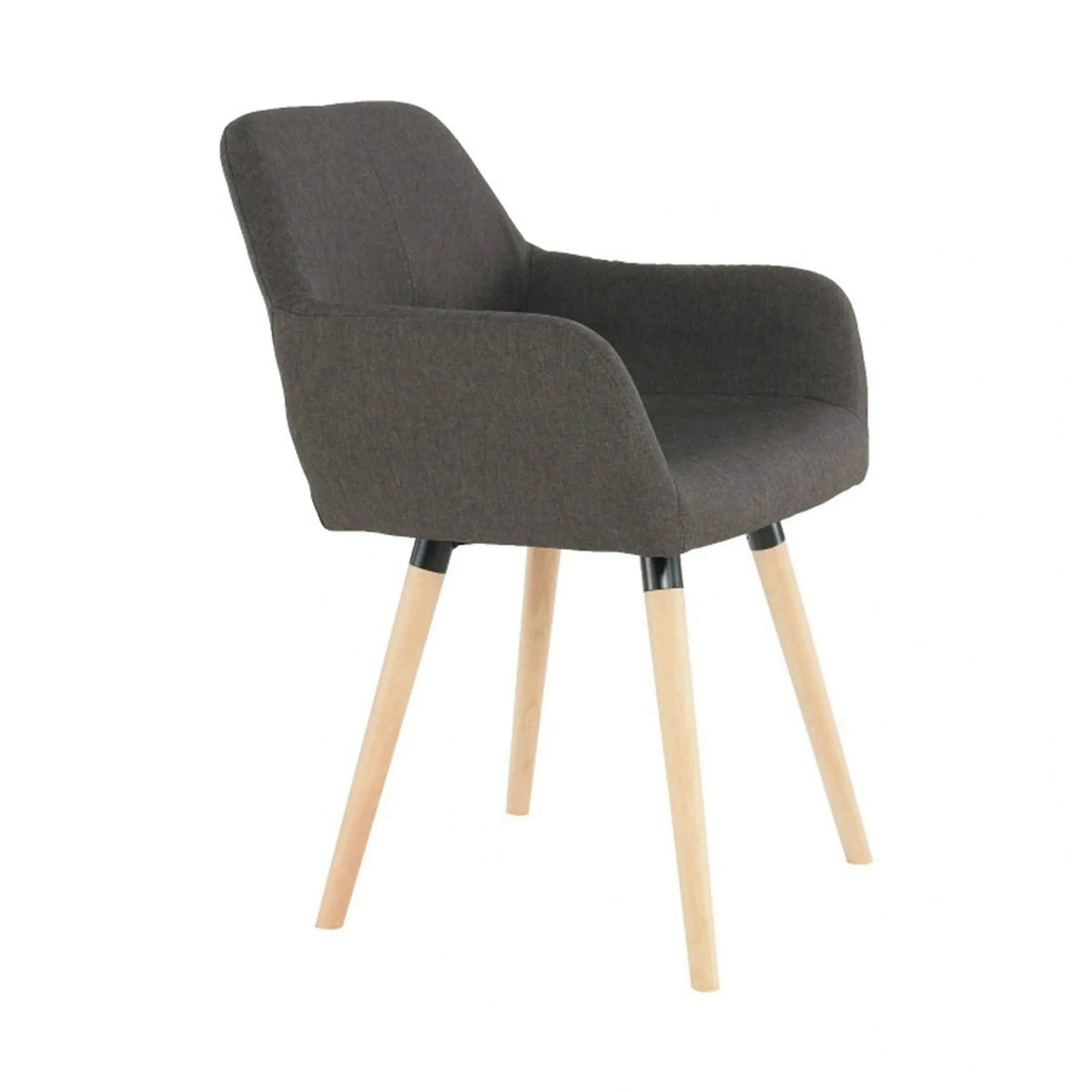 Scaun GODRIC, maro inchis, stofa clasica/lemn, 56x57x78 cm