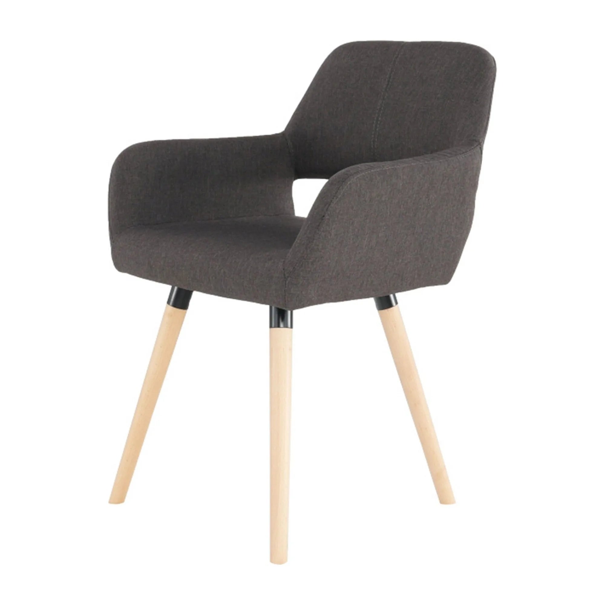 Scaun GODRIC, maro inchis, stofa clasica/lemn, 56x57x78 cm