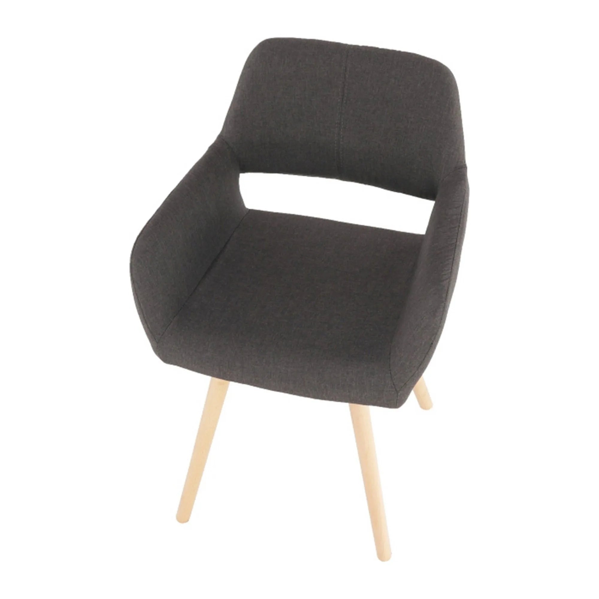 Scaun GODRIC, maro inchis, stofa clasica/lemn, 56x57x78 cm