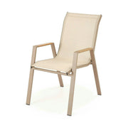 Scaun gradina HOVER, bej/cappuccino, plasa/metal, 54x73x90 cm