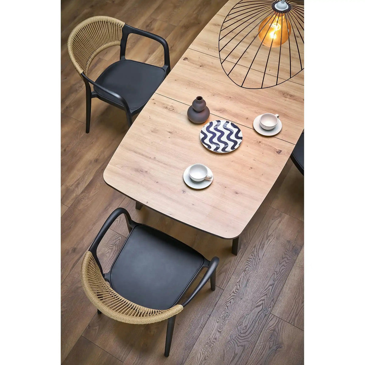 Scaun gradina K582, negru, polipropilena, 56x55x78 cm
