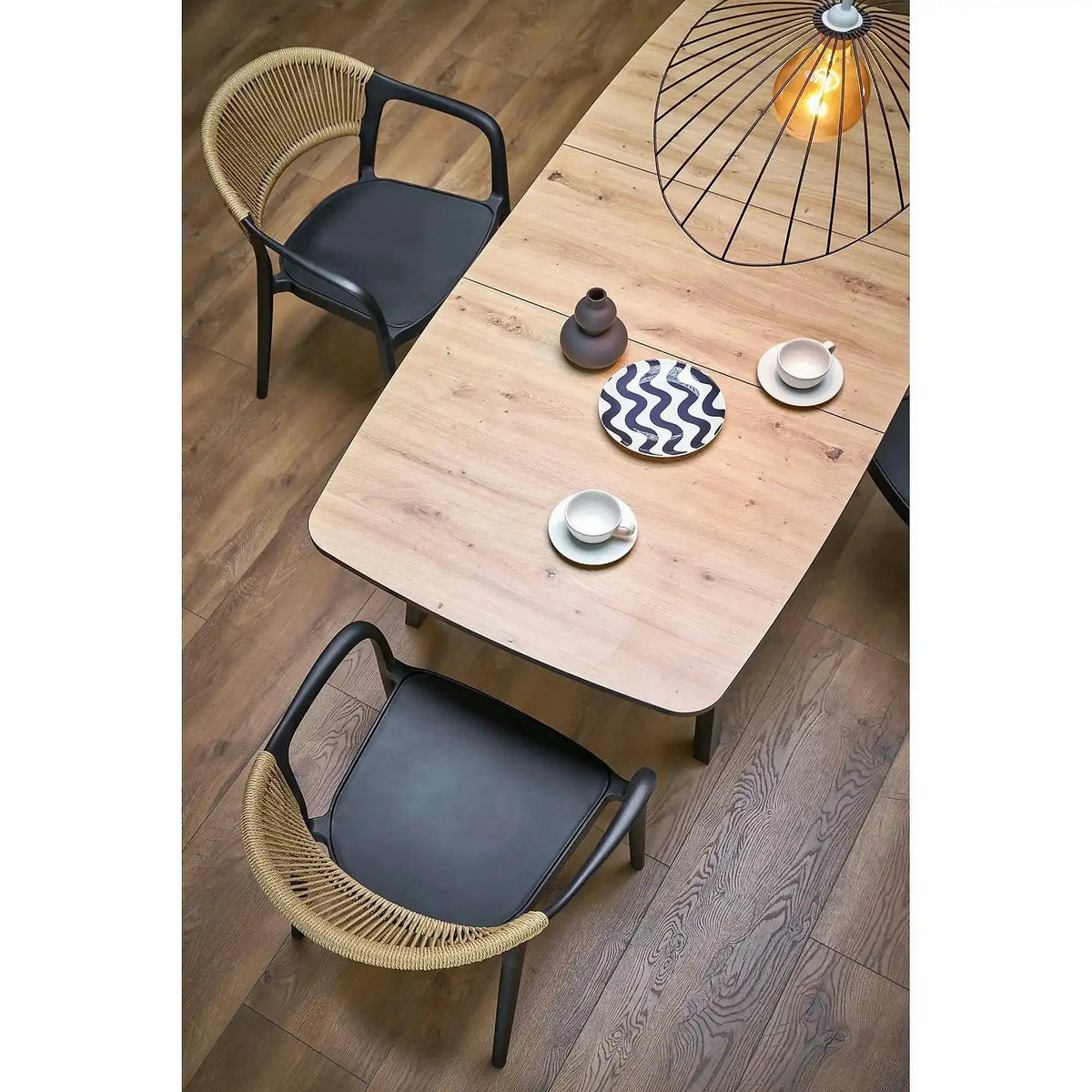Scaun gradina K582, negru, polipropilena, 56x55x78 cm