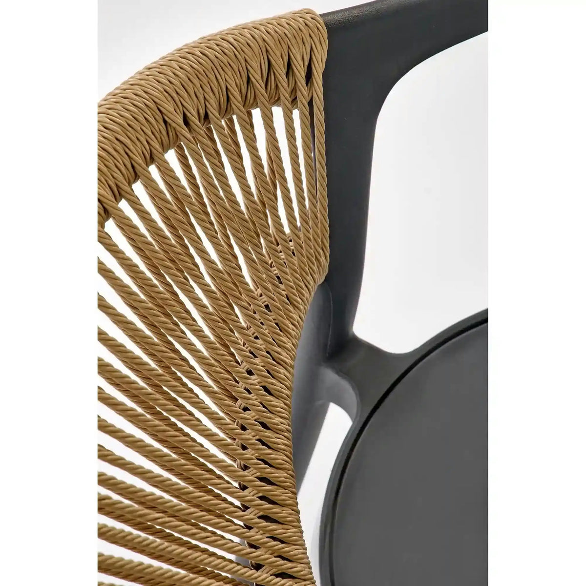 Scaun gradina K582, negru, polipropilena, 56x55x78 cm