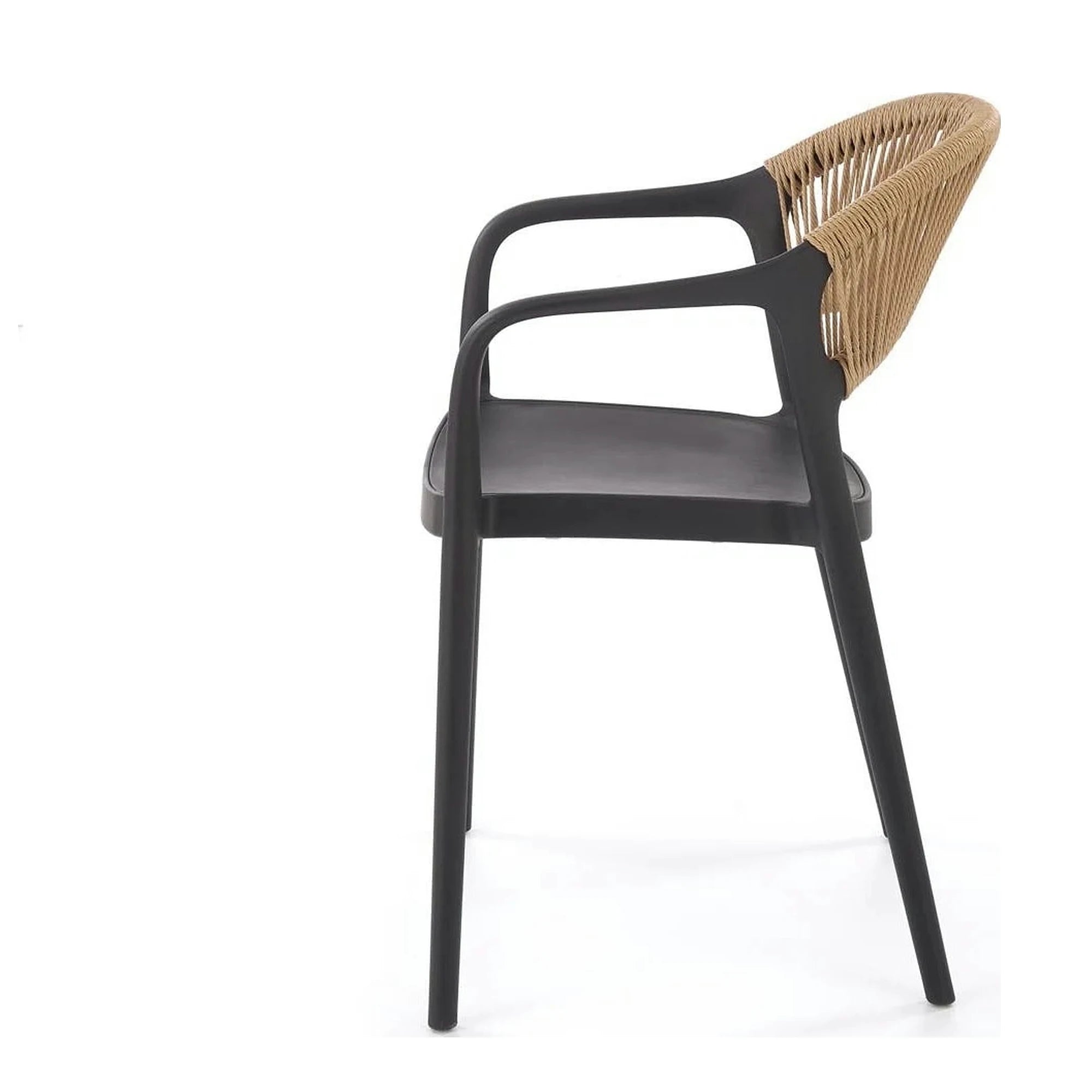 Scaun gradina K582, negru, polipropilena, 56x55x78 cm