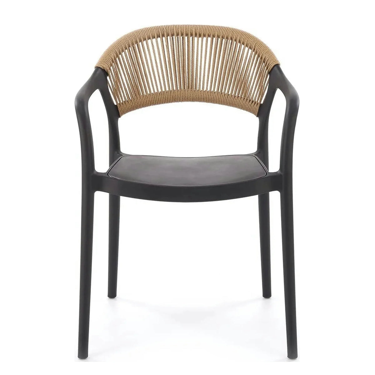 Scaun gradina K582, negru, polipropilena, 56x55x78 cm
