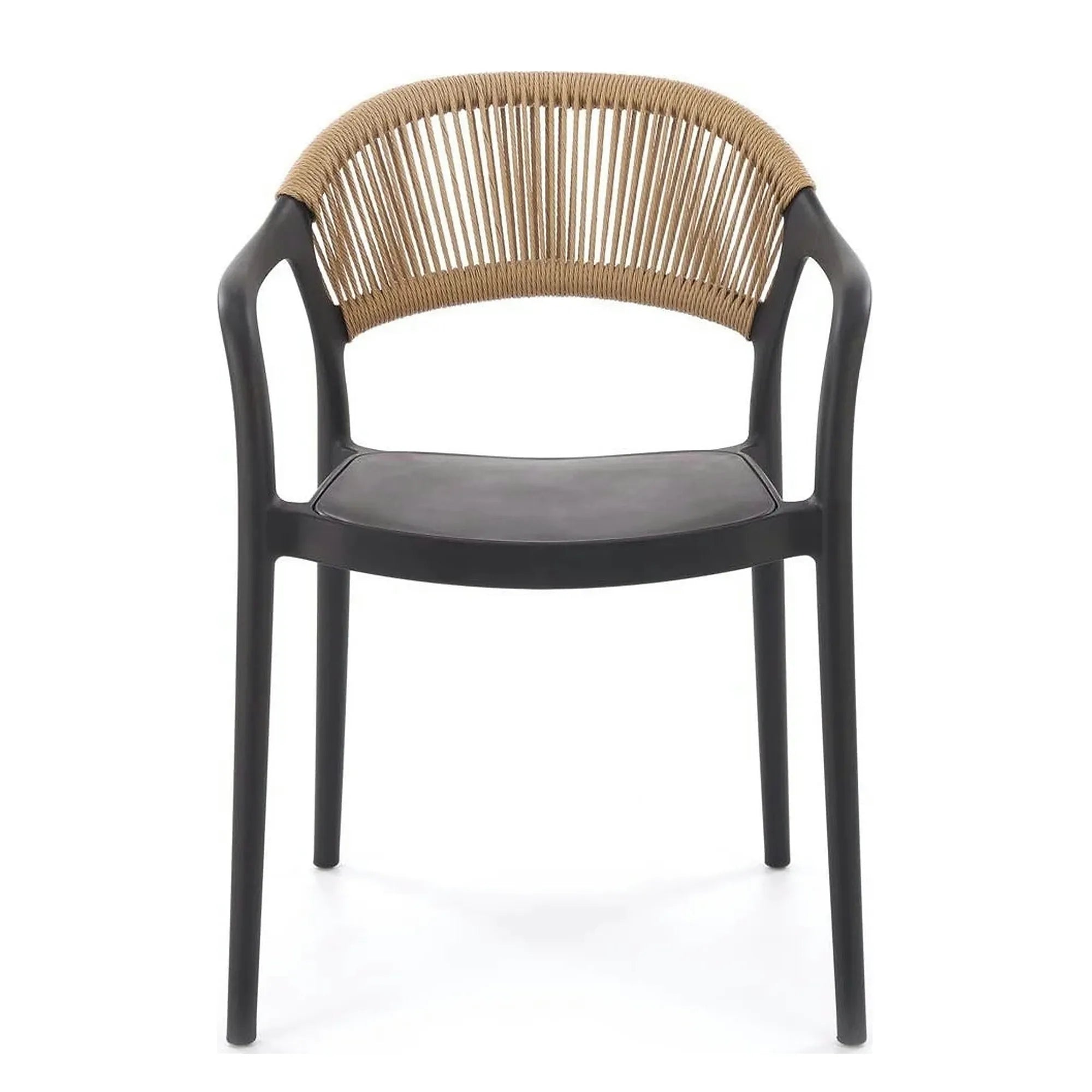 Scaun gradina K582, negru, polipropilena, 56x55x78 cm