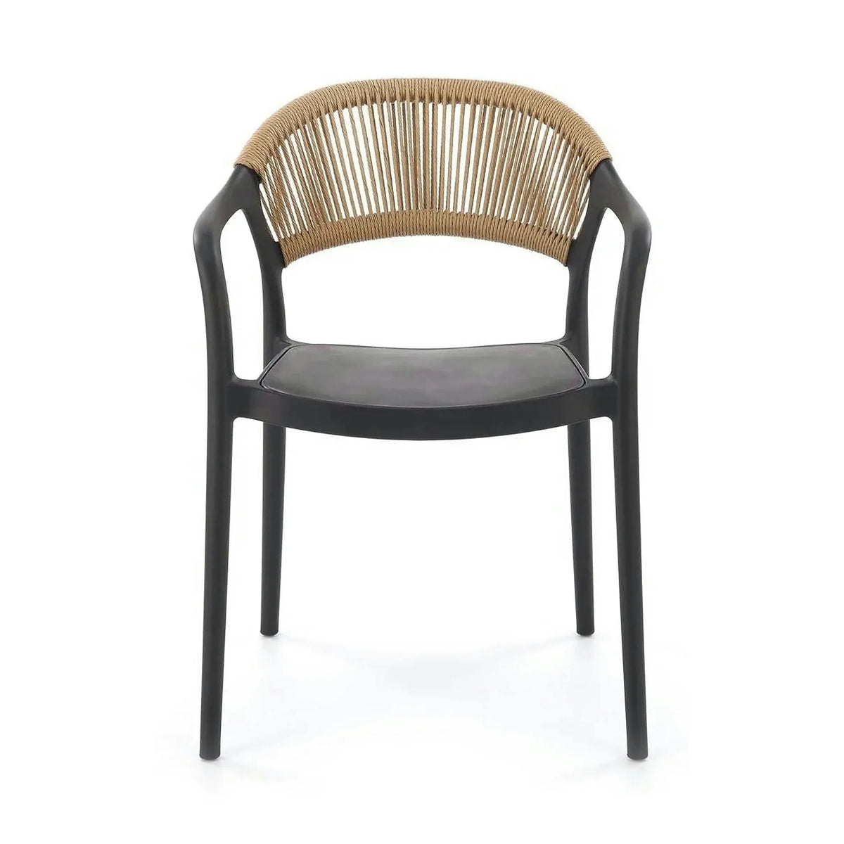 Scaun gradina K582, negru, polipropilena, 56x55x78 cm