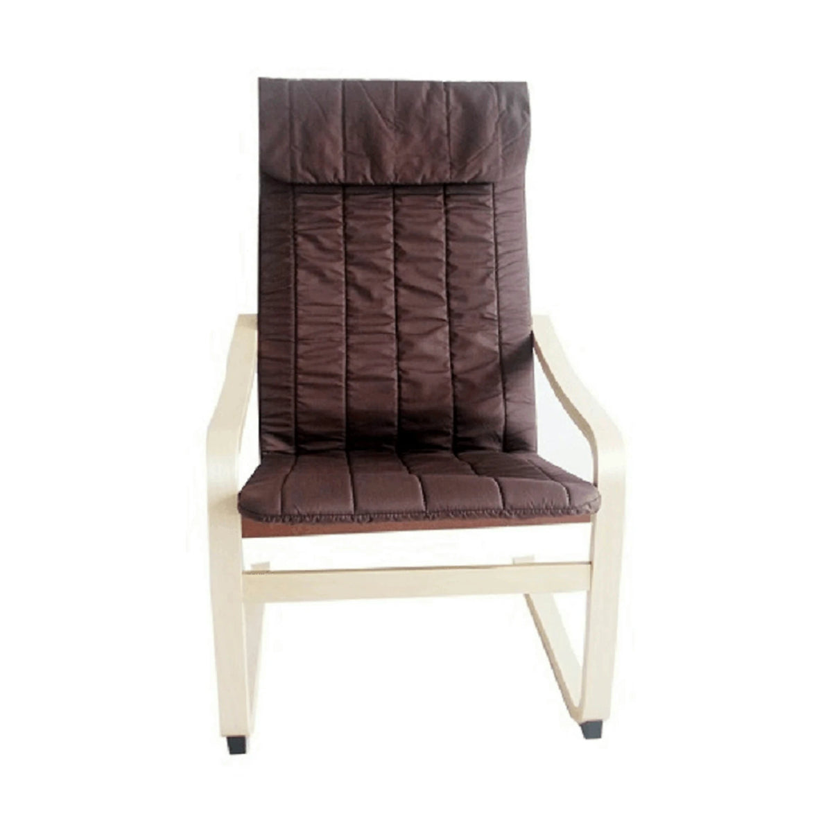 Scaun gradina TORSTEN, maro/bej, material sintetic/lemn de mesteacan, 59x73x99 cm