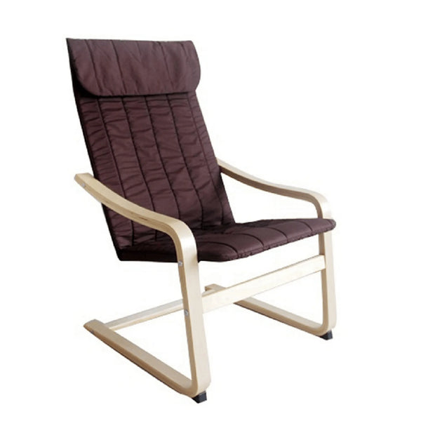 Scaun gradina TORSTEN, maro/bej, material sintetic/lemn de mesteacan, 59x73x99 cm