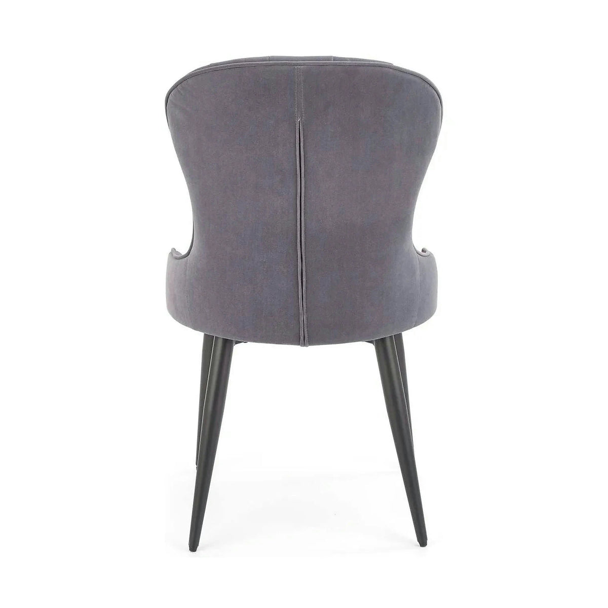 Scaun gri inchis K366, stofa catifelata/metal, 52x58x92 cm