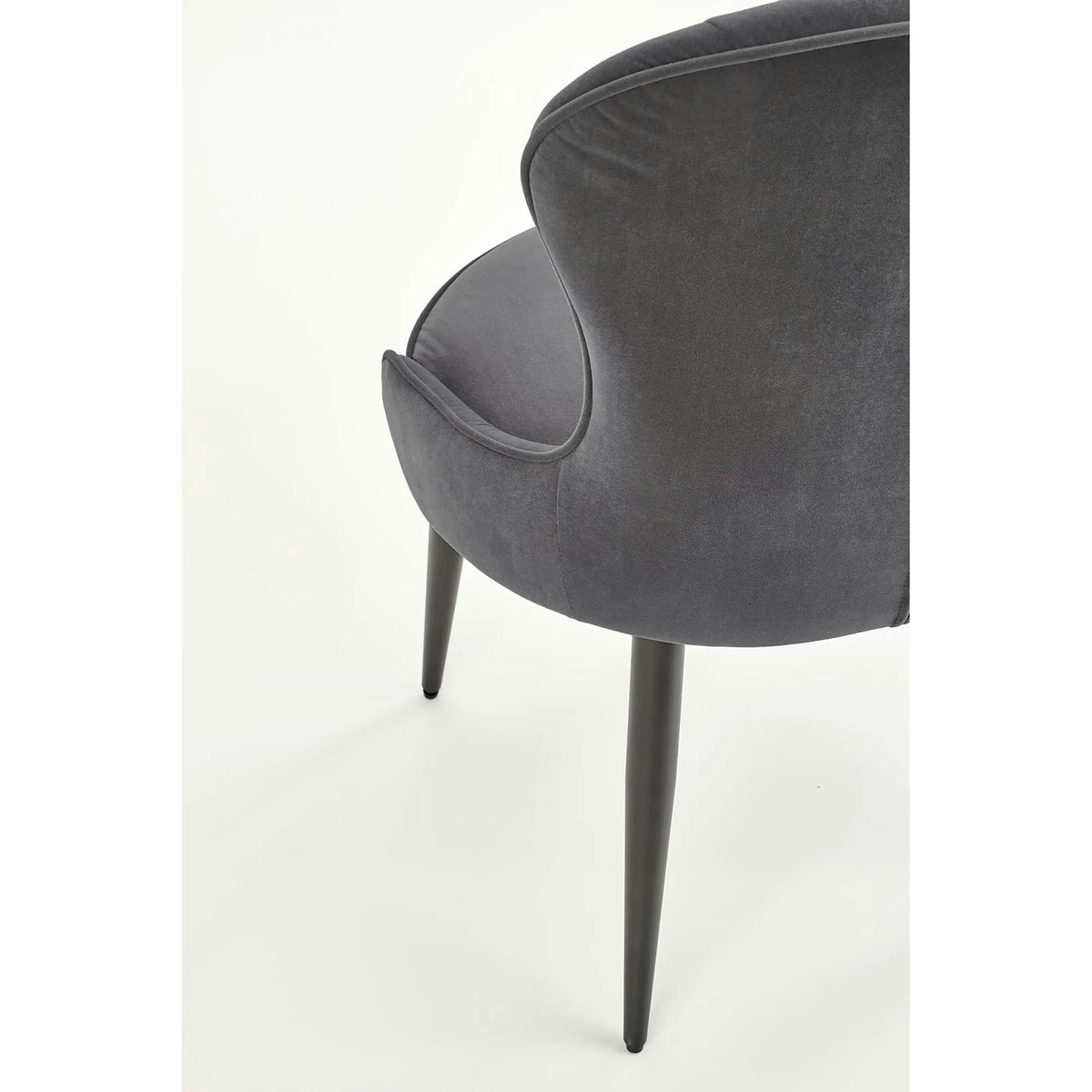 Scaun gri inchis K366, stofa catifelata/metal, 52x58x92 cm