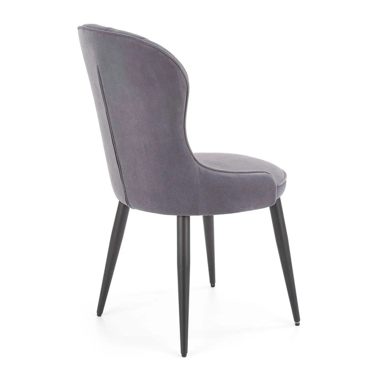 Scaun gri inchis K366, stofa catifelata/metal, 52x58x92 cm
