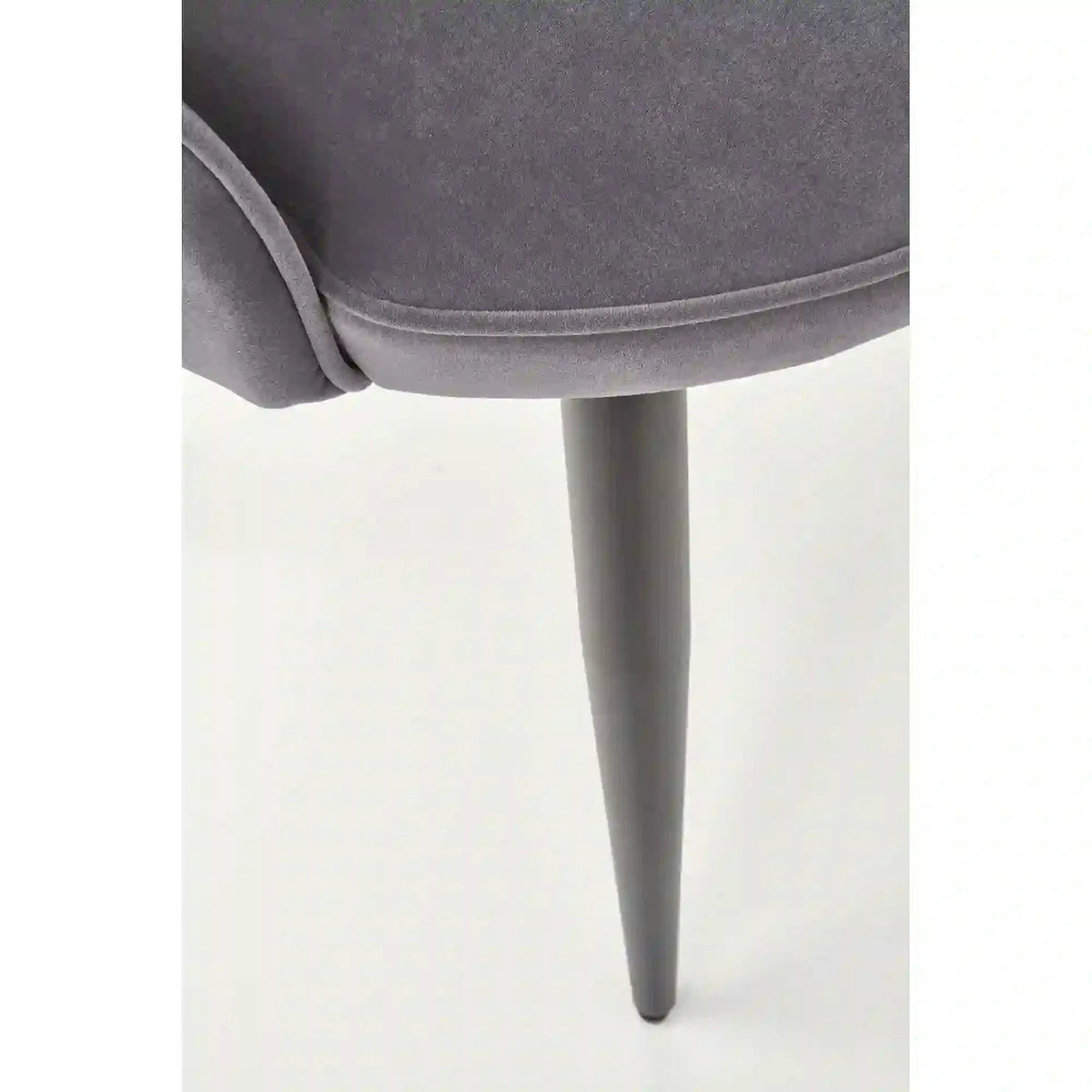 Scaun gri inchis K366, stofa catifelata/metal, 52x58x92 cm