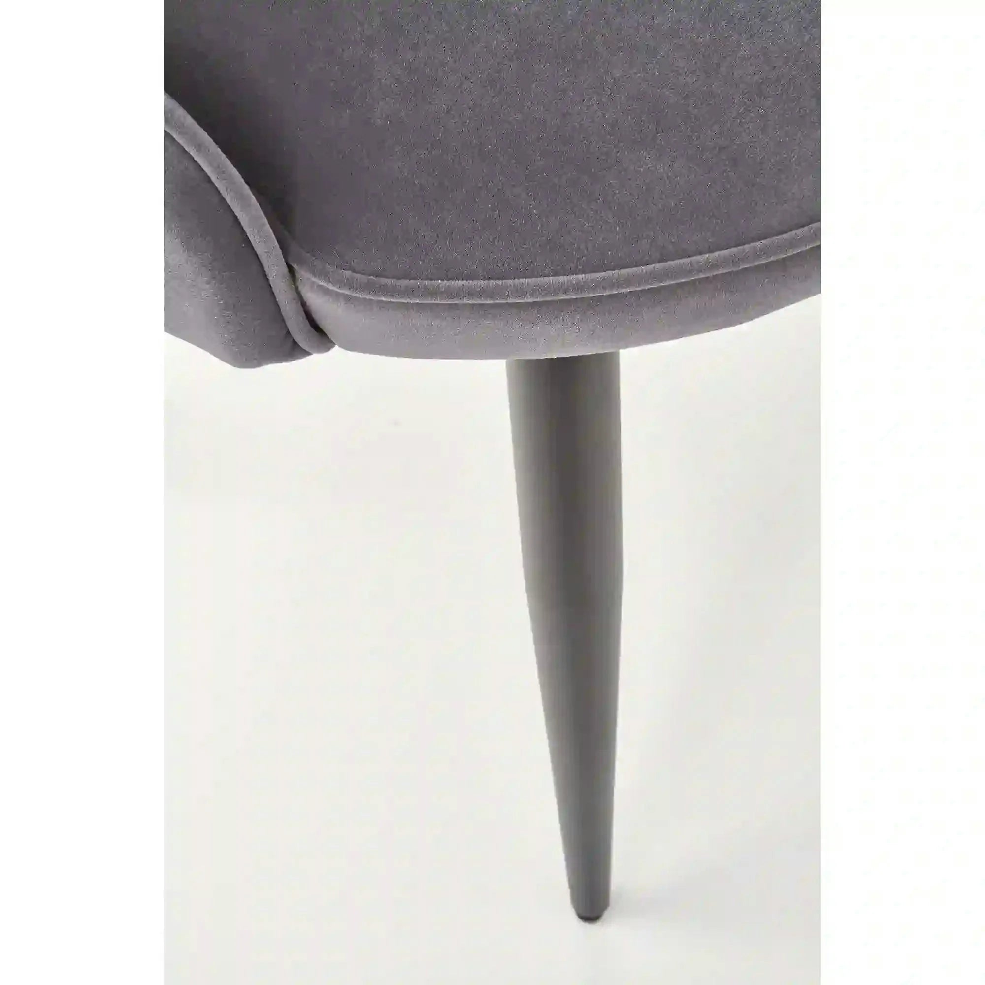 Scaun gri inchis K366, stofa catifelata/metal, 52x58x92 cm