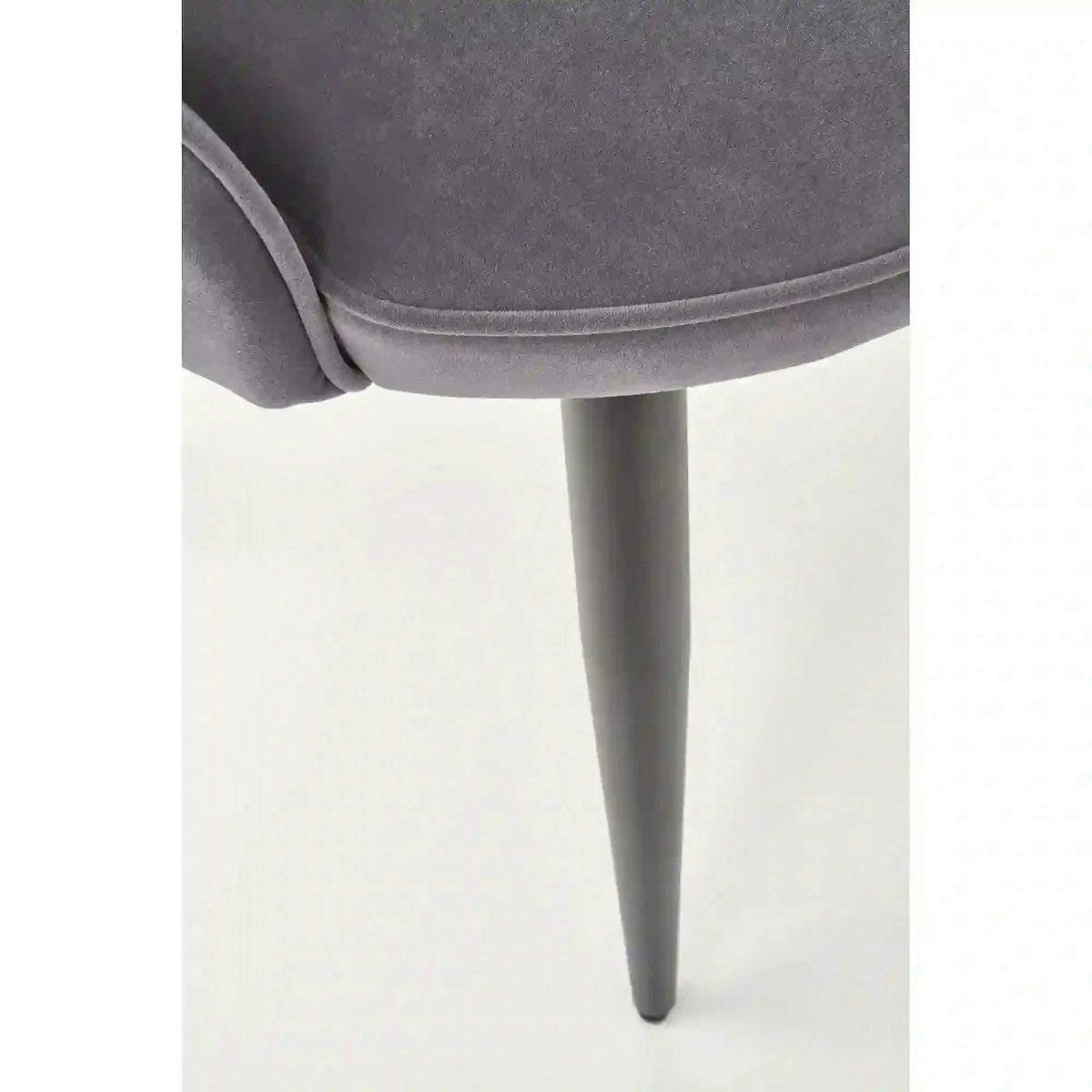 Scaun gri inchis K366, stofa catifelata/metal, 52x58x92 cm