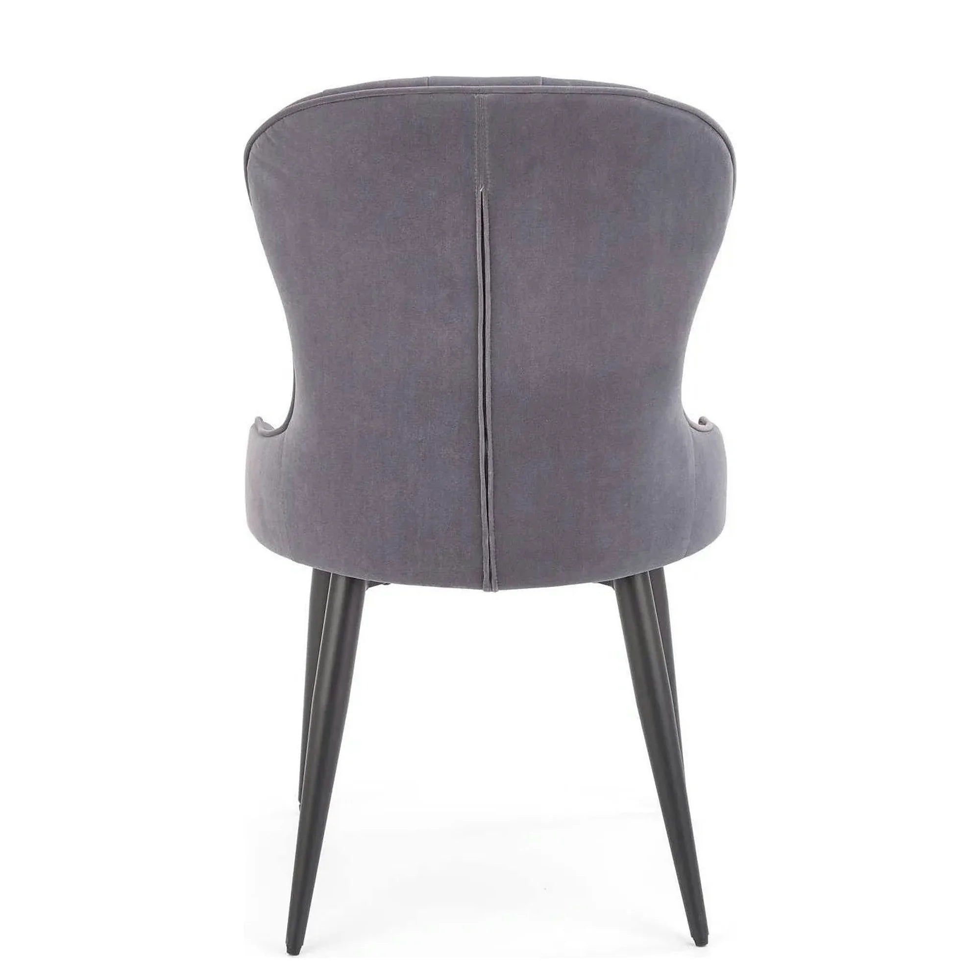 Scaun gri inchis K366, stofa catifelata/metal, 52x58x92 cm