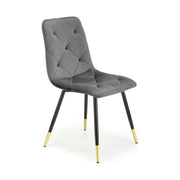 Scaun gri inchis K438, stofa catifelata/metal, 45x50x86 cm