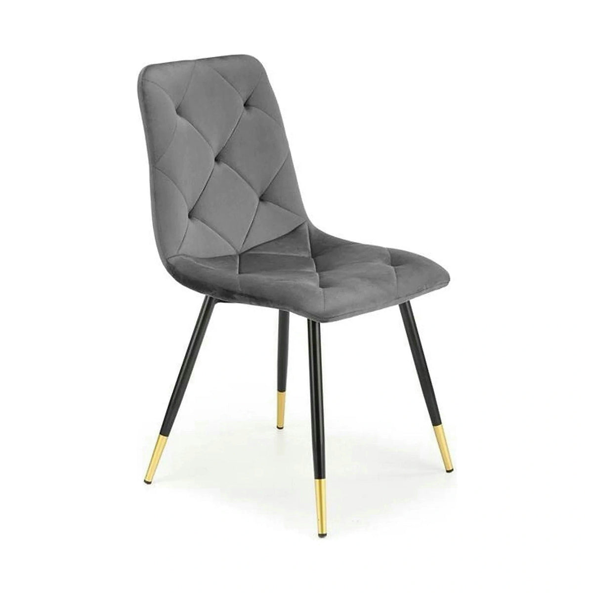 Scaun gri inchis K438, stofa catifelata/metal, 45x50x86 cm