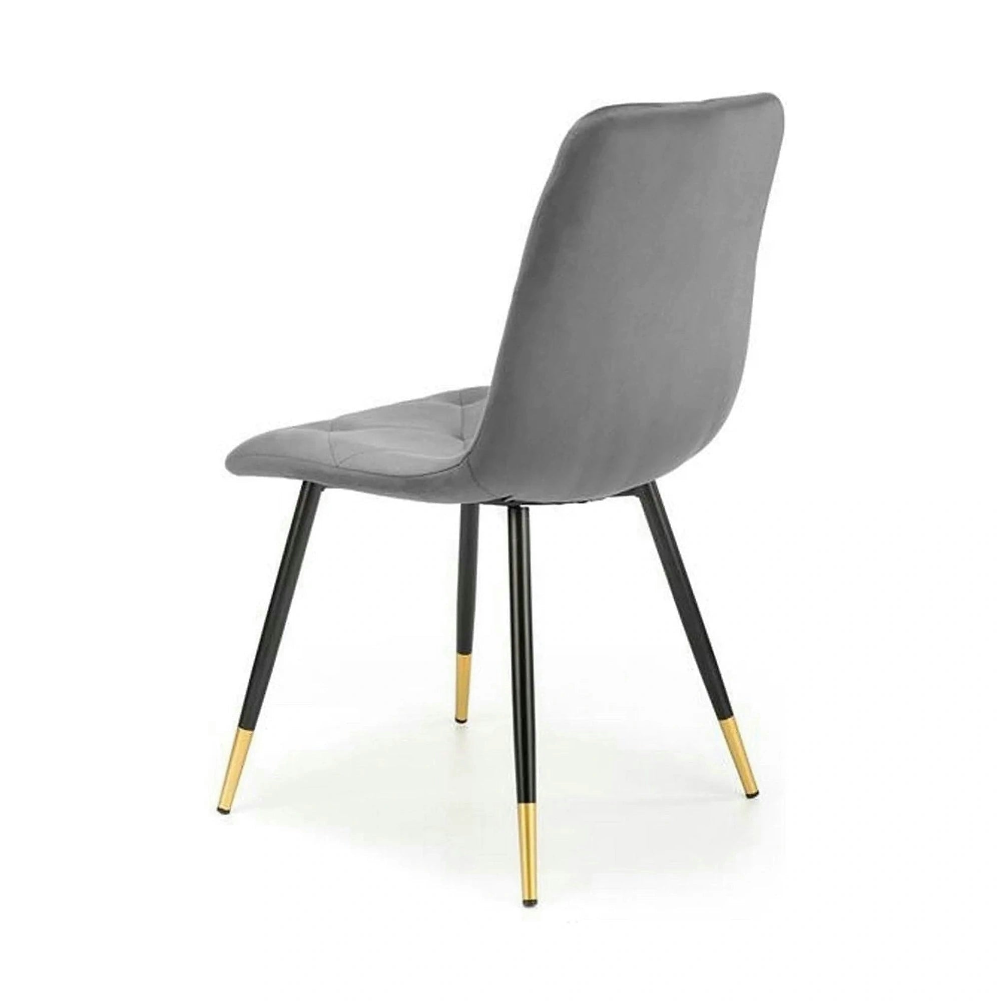 Scaun gri inchis K438, stofa catifelata/metal, 45x50x86 cm