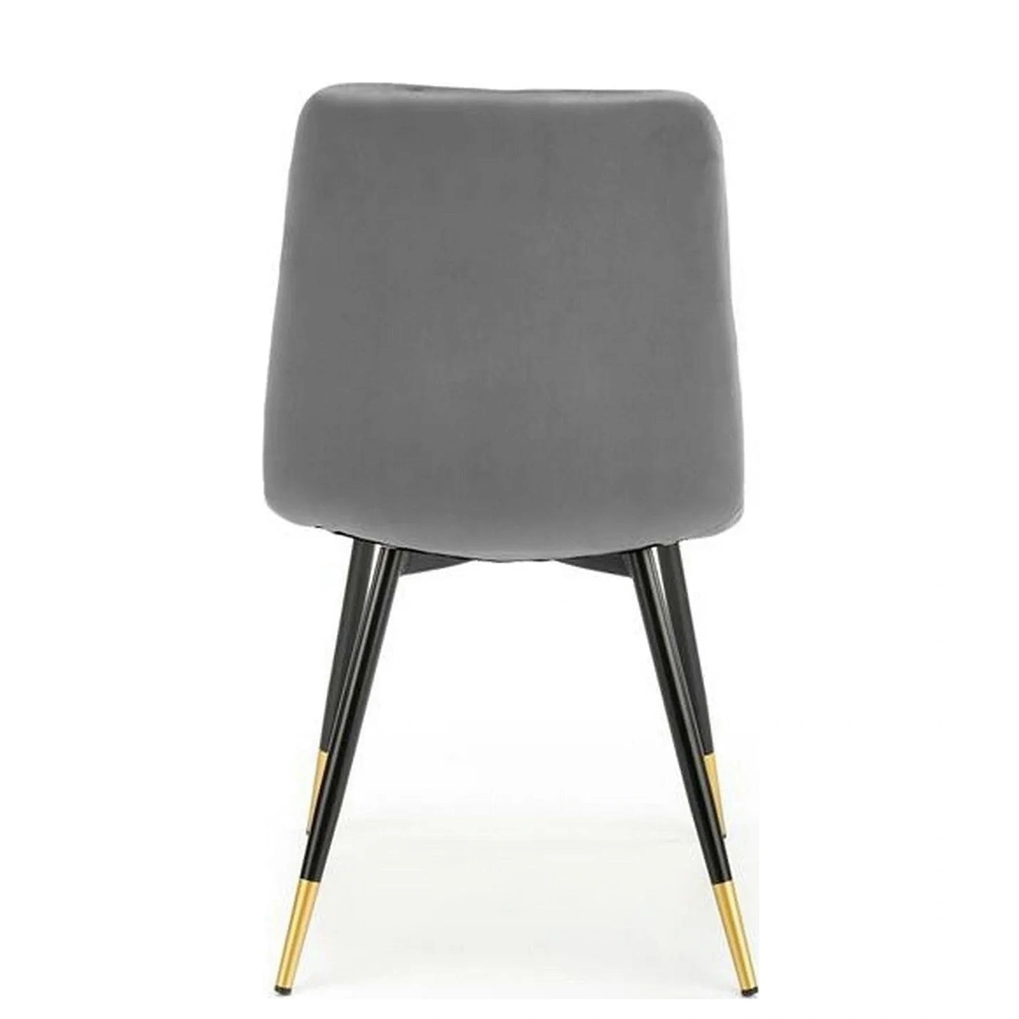 Scaun gri inchis K438, stofa catifelata/metal, 45x50x86 cm