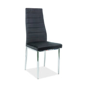 Scaun H261, negru, stofa catifelata, 40x38x96 cm