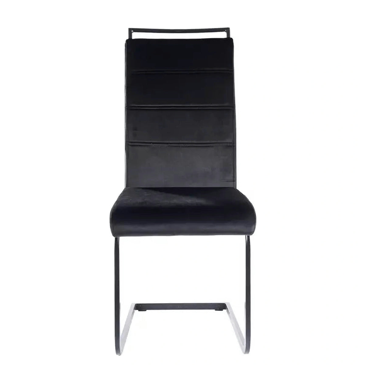Scaun H441, negru, stofa catifelata/metal, 41x42x102 cm