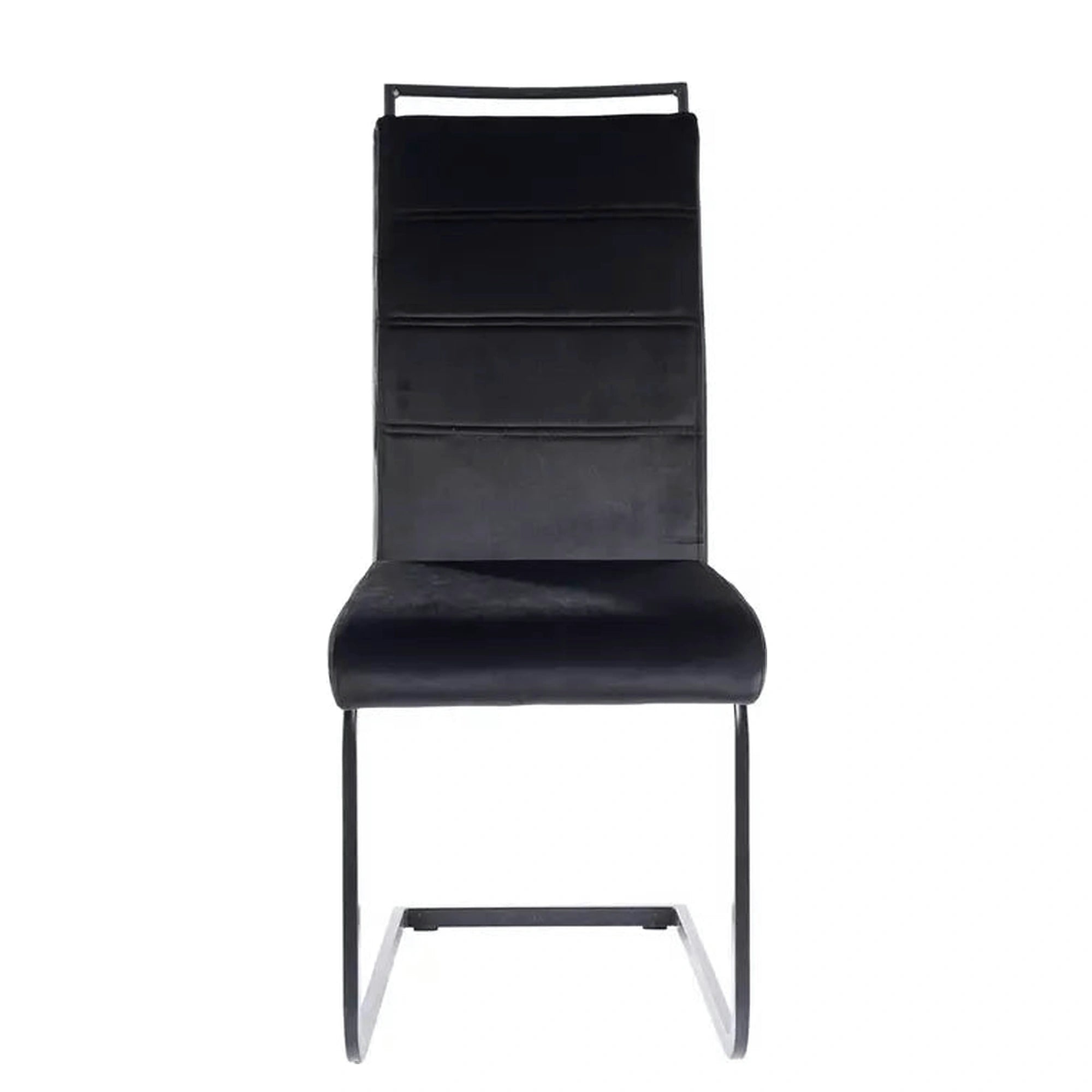 Scaun H441, negru, stofa catifelata/metal, 41x42x102 cm