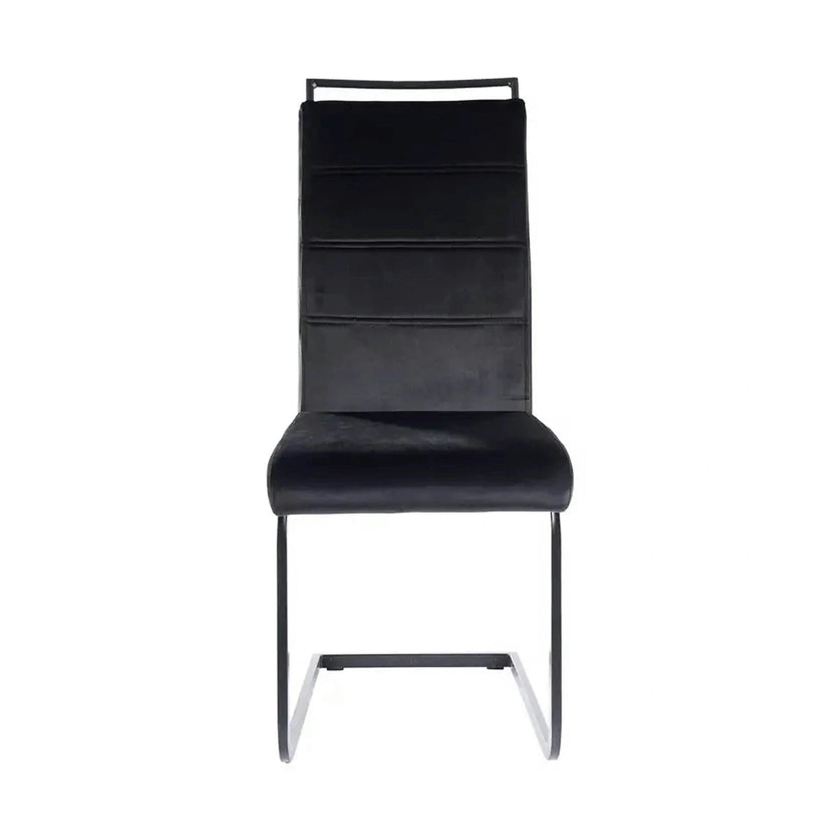 Scaun H441, negru, stofa catifelata/metal, 41x42x102 cm