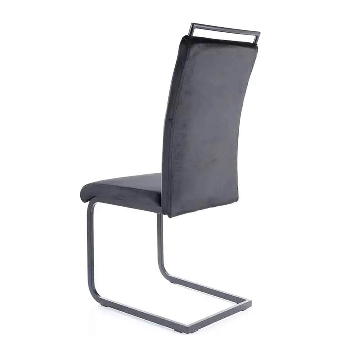 Scaun H441, negru, stofa catifelata/metal, 41x42x102 cm