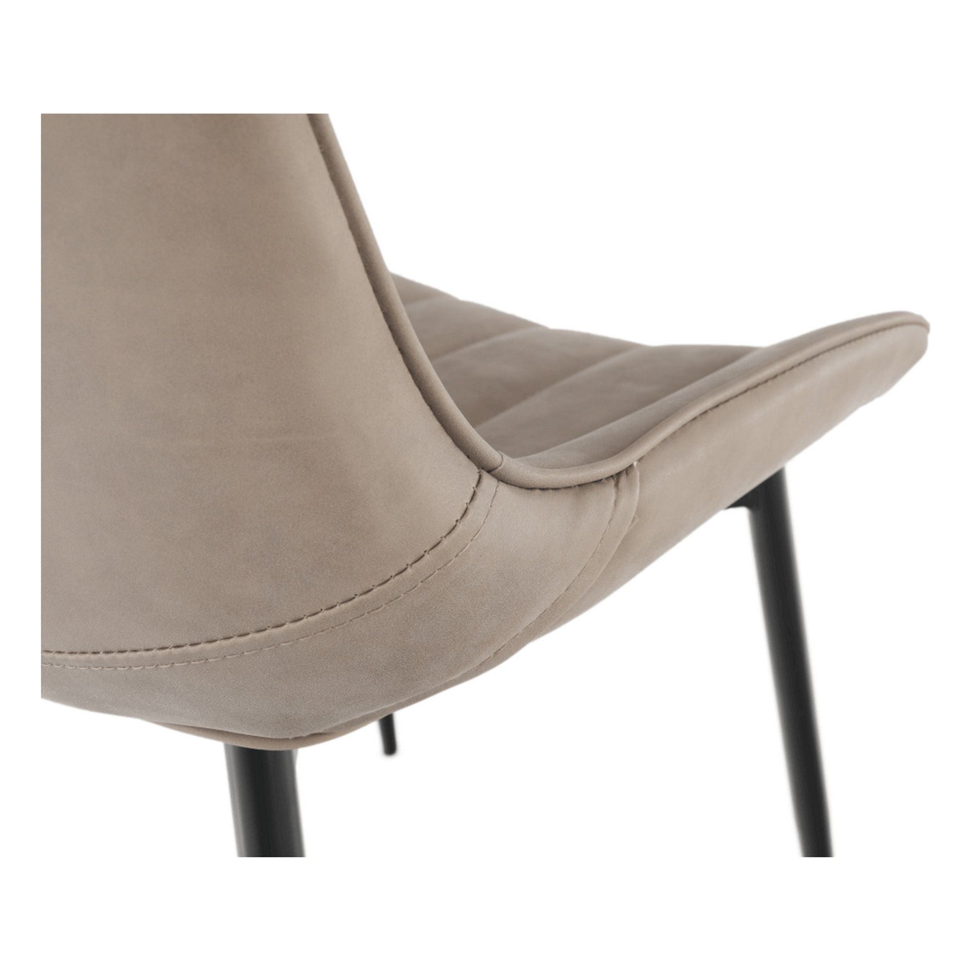 Scaun HAZAL, gri maroniu, piele ecologica/metal, 49x57X85 cm