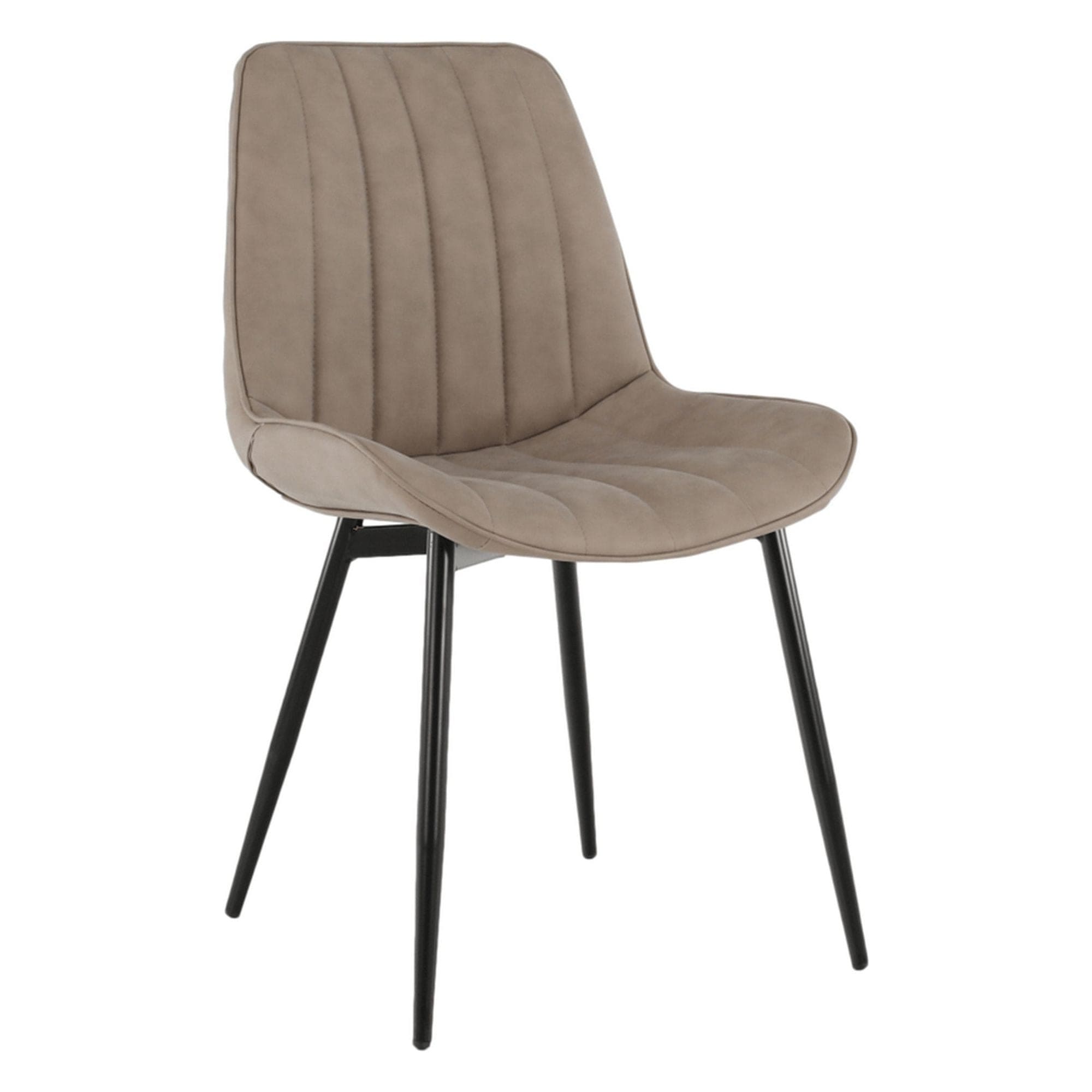 Scaun HAZAL, gri maroniu, piele ecologica/metal, 49x57X85 cm