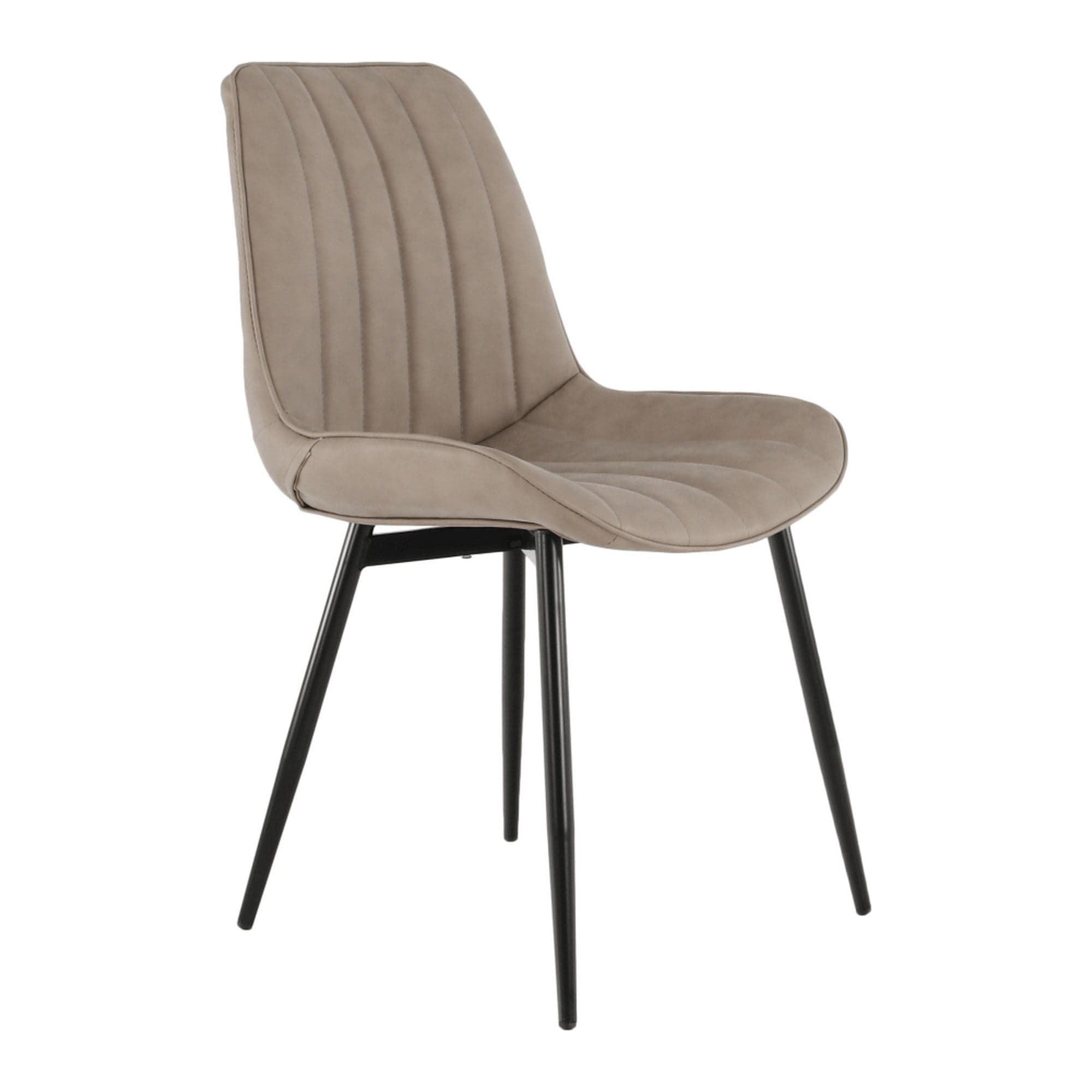 Scaun HAZAL, gri maroniu, piele ecologica/metal, 49x57X85 cm