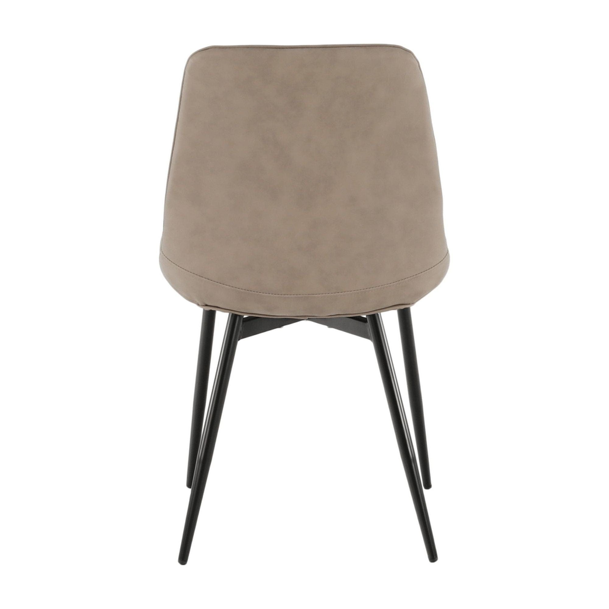 Scaun HAZAL, gri maroniu, piele ecologica/metal, 49x57X85 cm